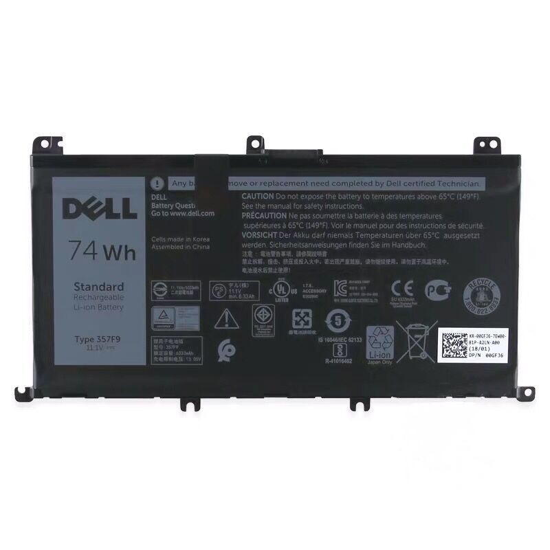 74Wh Dell INS15PD-1848B INS15PD-3848B Battery
