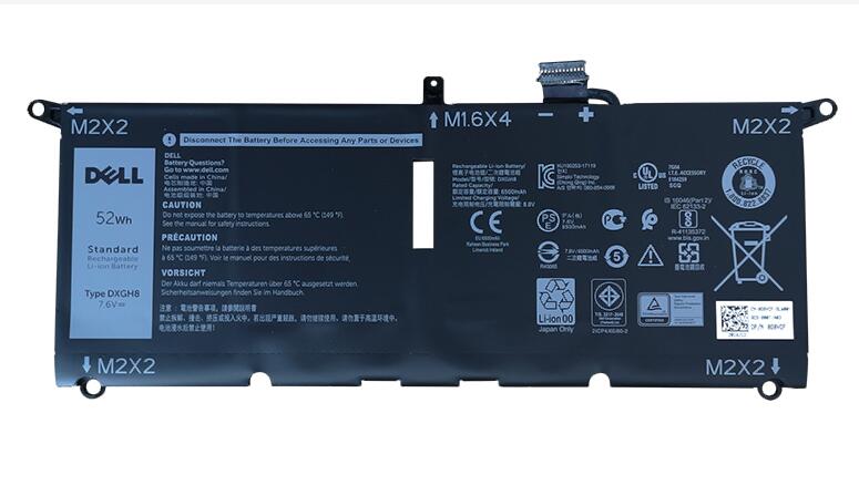 52Wh Dell XPS 13-9380-D1801S Battery
