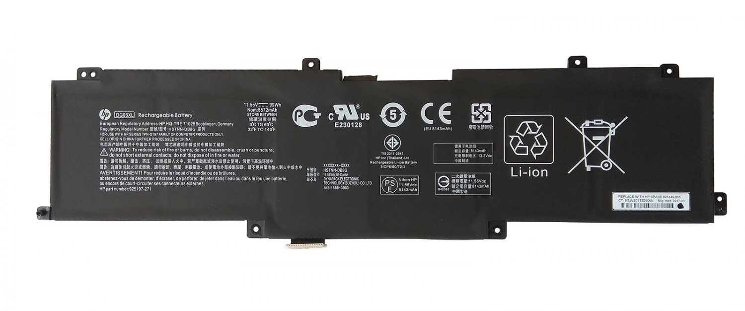 Original HP OMEN X 17-ap020nr Battery 6-cell 99Wh
