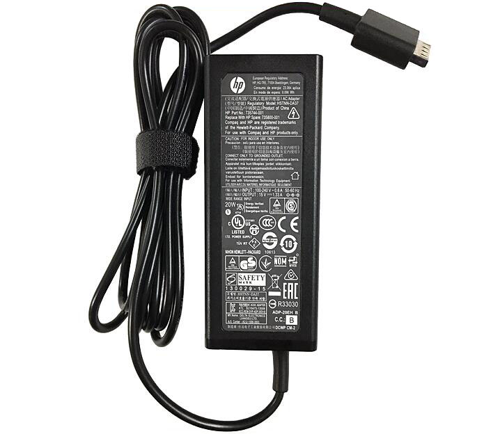 20W HP SlateBook x2 10-h010nr AC Power Supply Adapter Charger