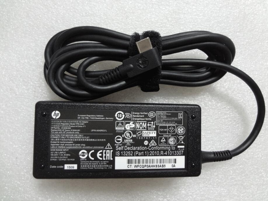 HP Spectre 13-v021nr AC Power Adapter Charger USB Type-C