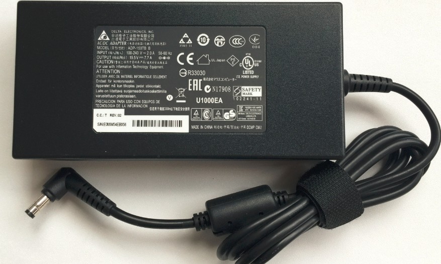 150W MSI gs60 2qe-037be AC Power Supply Adapter Charger